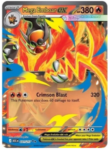 Mega Evolution Ascended Heroes Mega Meganium ex/Mega Emboar ex/Mega Feraligatr ex Box